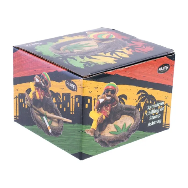 FUJIMA ASHTRAY 5.7" JAMAICAN CHILLING ON STUMP - Image 6